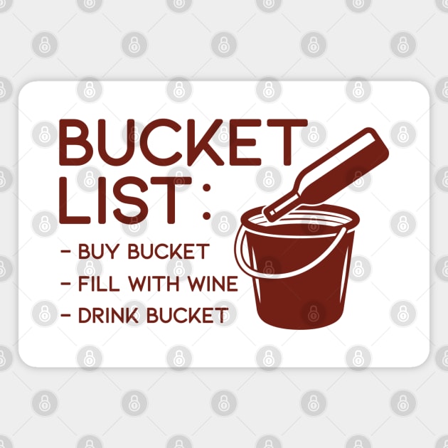 Bucket List Wine Magnet by LuckyFoxDesigns